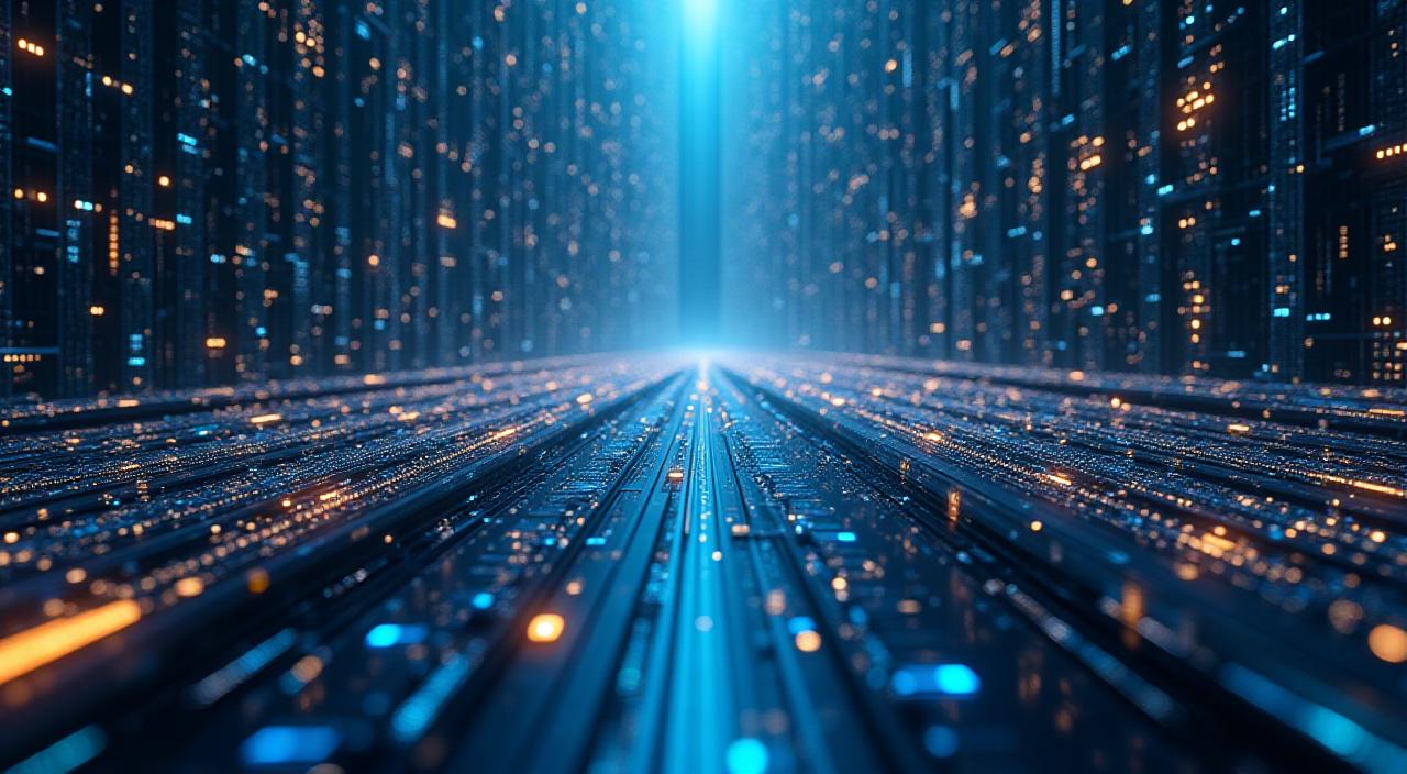 Abstract digital network representing cloud software and connectivity